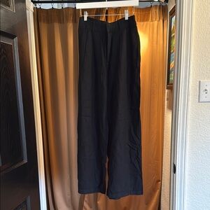Abercrombie & Fitch Black Trousers Linen Blend NWT